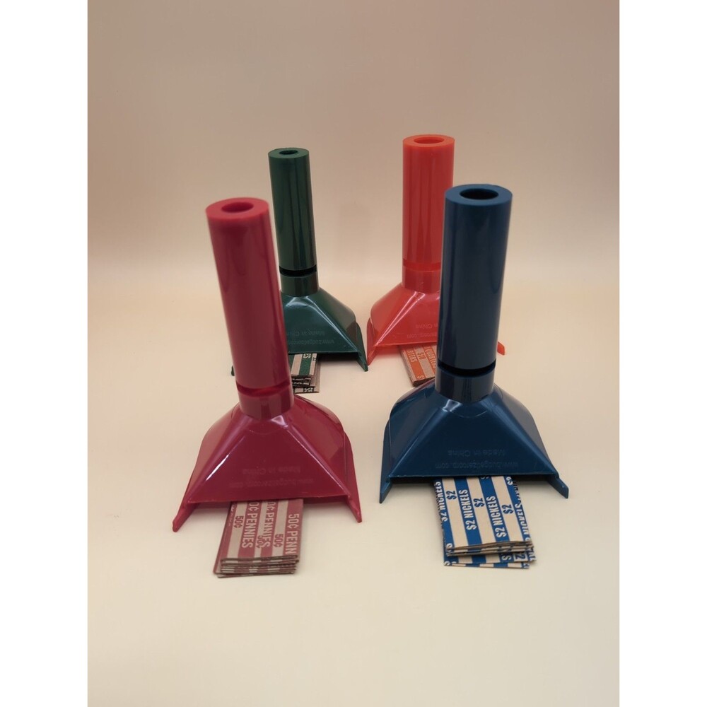 Color Coded Coin Sorting Tubes Coin Wrappers Included - Picture 2 of 7